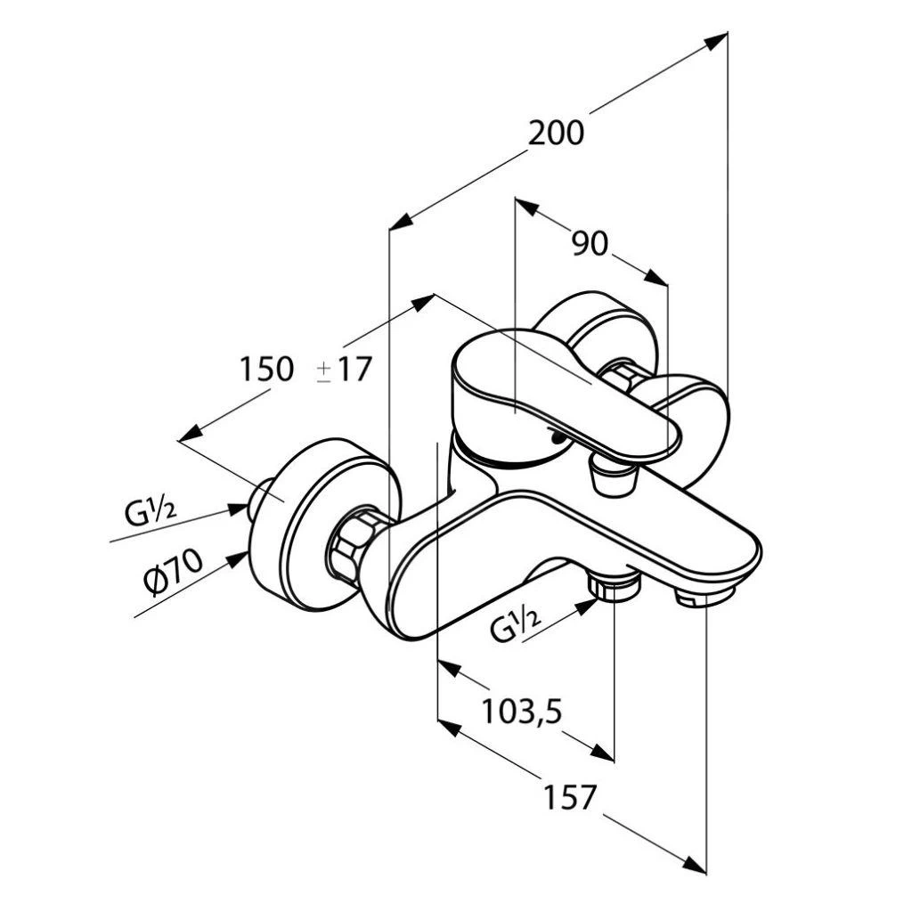 Kludi Objekta - Badmengkraan Opbouw, Chroom 326530575 - Afbeelding 2