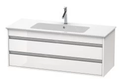 Duravit Ketho - Wastafelonderkast 480x1200x475 Mm, 2 Lades, Glanzend Wit KT643102222