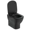 Ideal Standard Tesi - Staand Toilet Met Soft-Close Wc Bril, Horizontale Afvoer, AquaBlade, Zwart T3536V3