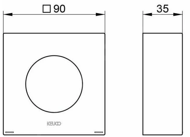 Keuco IXMO - Verleningsrozet 35 Mm, Rood/blauw Aanduiding, Rvs 59551070382 - Afbeelding 2