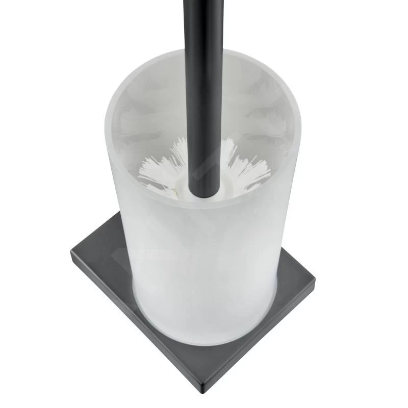 Keuco Edition 11 - WC-borstel Met Houder, Mat Glas/zwart Chroom Geborsteld 11164139000 - Afbeelding 3