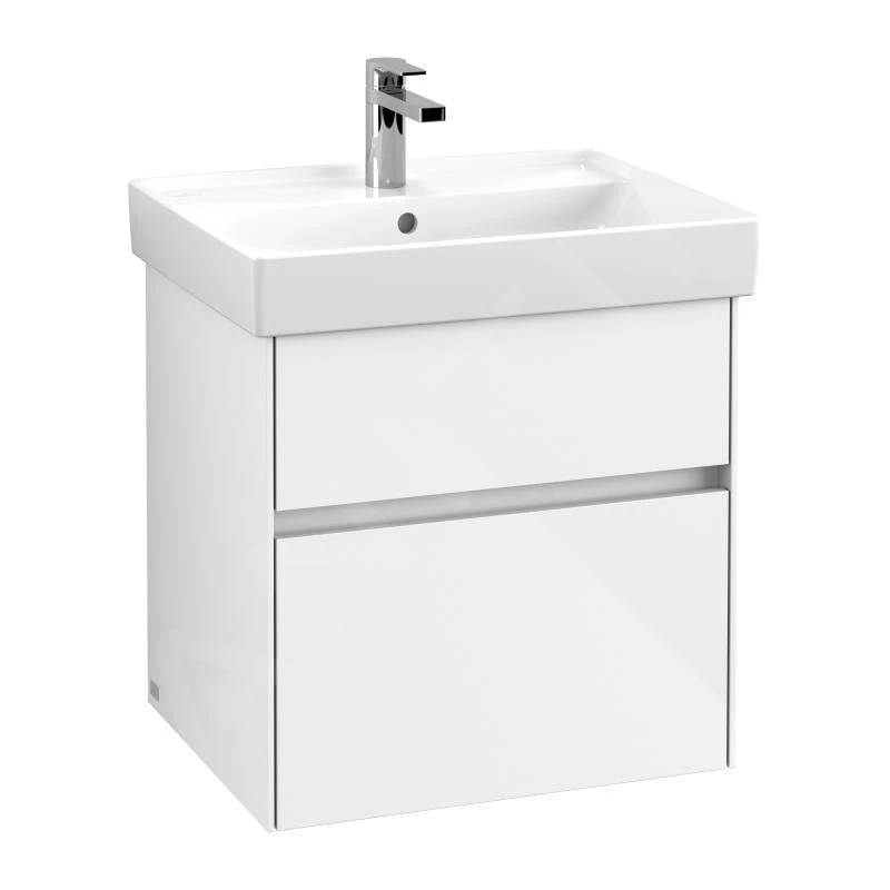 Villeroy & Boch Collaro - Wastafelonderkast, 554x546x444 Mm, 2 Laden, Glossy White C00800DH